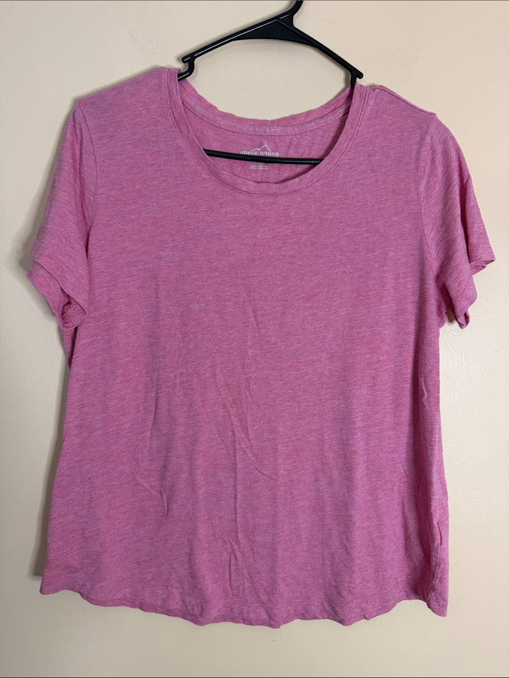 Eddie Bauer Heathered Pink Short Sleeve Crew Tee